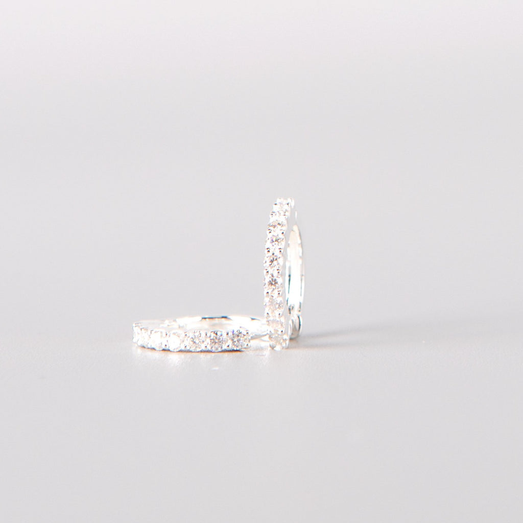 Moissanite Hoop Earrings